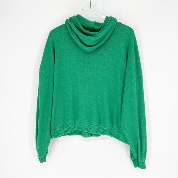 Urban Outfitters Out From Under Kelsey Oversized Zip Up Terry Sweatshirt S Green - Picture 3 of 7